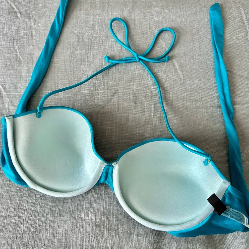 Victoria’s Secret Swim Teal Embellished Bikini Top - Picture 5 of 5